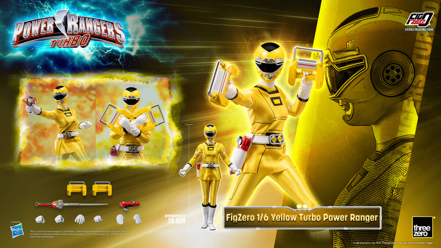 Turbo Rangers Brown Ranger Threezero - FigZero Power Rangers Turbo - Yellow Turbo Ranger – Ages ...