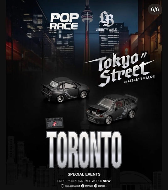 Pop Race - Pandem Rocket Bunny QR32 (Metal Grey) (Canadian Diecast Expo 2026) 1/64 Scale Diecast Model Car (PR640574)