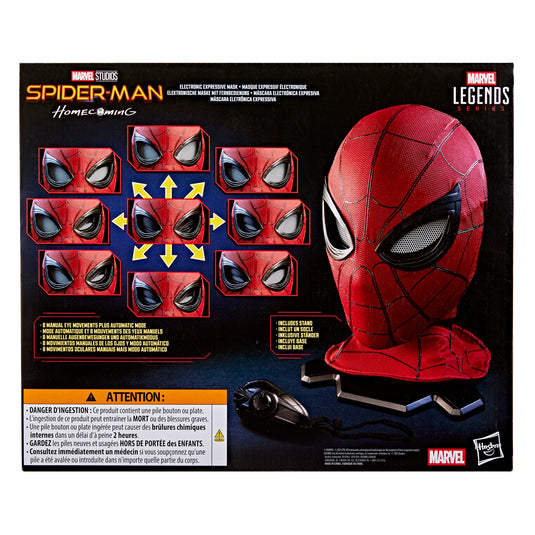 Marvel Legends - Spider-Man: Homecoming - 1/1 Scale Wearable Spider-Man Electronic Expressive Mask