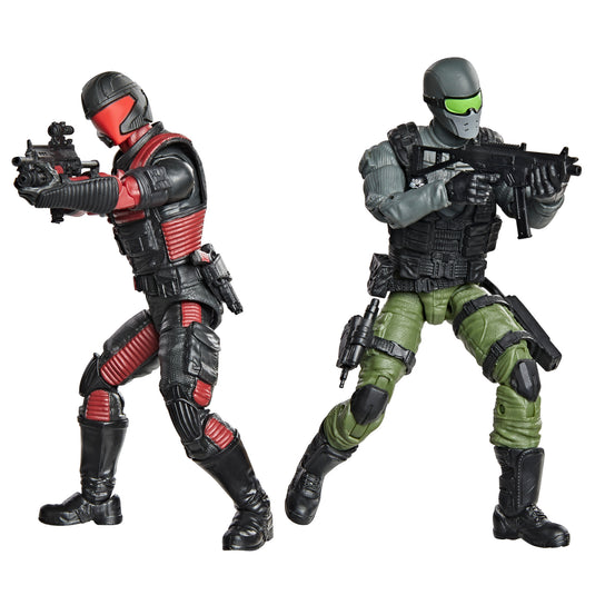 G.I. Joe Classified Series - Snake Eyes & Varmint ATV VS. Stealth Viper & Cobra Stealth Flight Pod (Trubble Bubble)