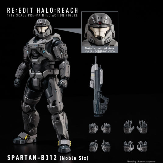 1000Toys - Re:Edit Halo Reach - Spartan B312 (Noble Six) 1/12 Scale Figure