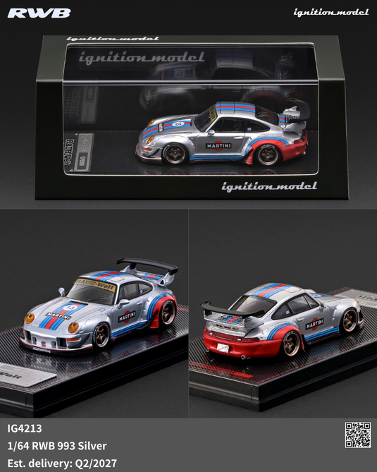 Ignition Model - RWB 993 (Silver) 1/64 Scale Diecast Model Car (IG4213)