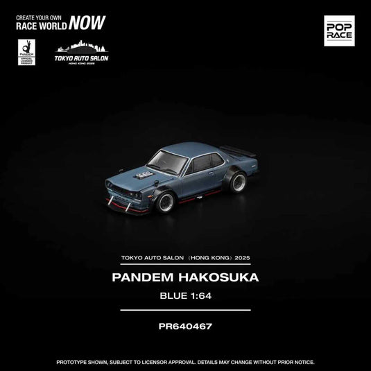 Pop Race - Pandem HAKOSUKA (Blue) (TASHK 2025) 1/64 Scale Diecast Model Car (PR640467)