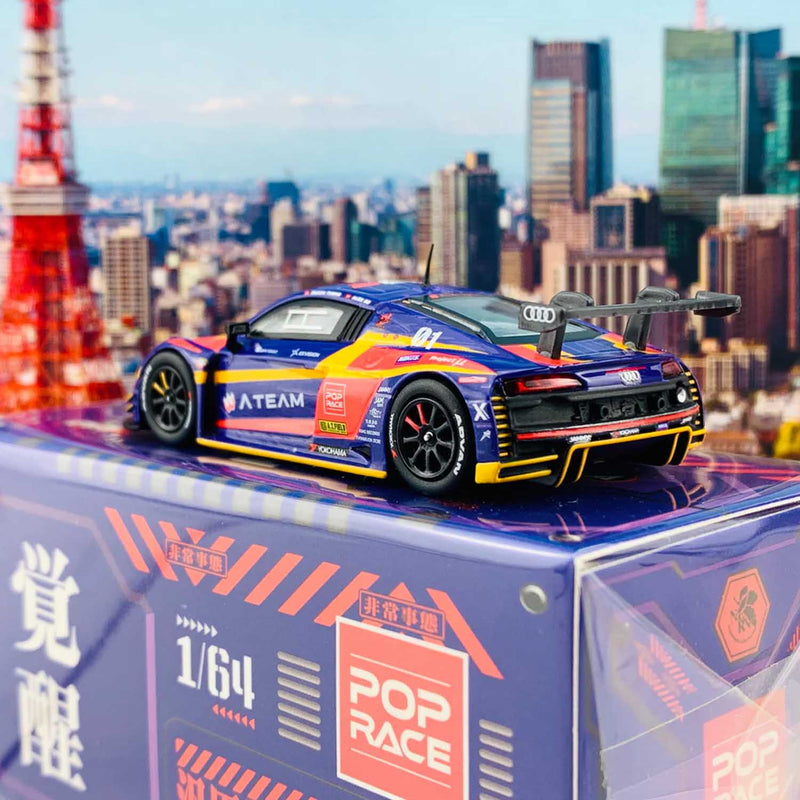 Load image into Gallery viewer, Pop Race - Audi R8 LMS - EVA RT Test Type-01 KAKUSEI 覚醒 Works R8 1/64 Scale Diecast Model Car
