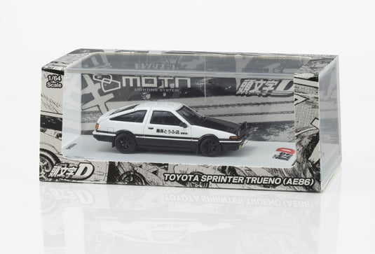 Kyosho - Initial D - Toyota Sprinter Trueno (AE86) with LED 1/64 Scale Diecast Model Cars (07133LA)