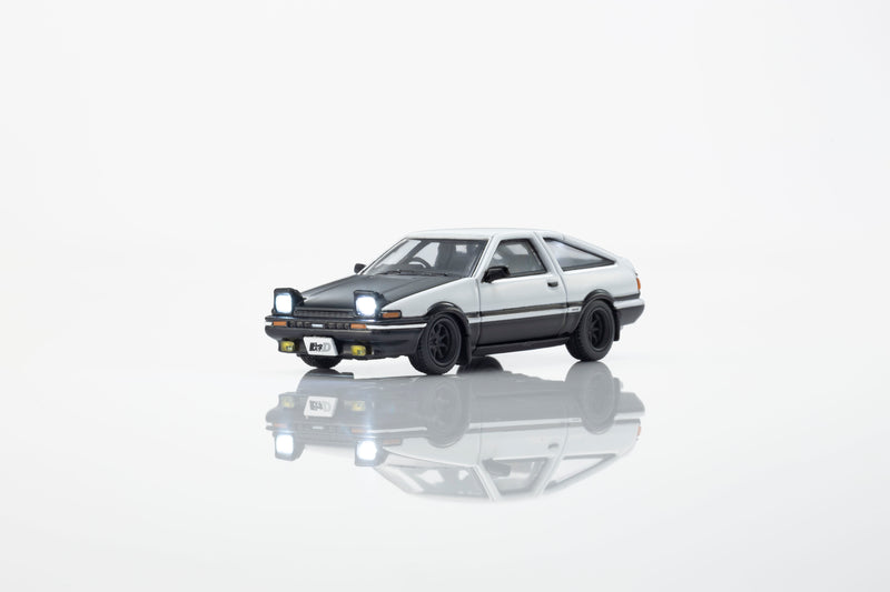 Load image into Gallery viewer, Kyosho - Initial D - Toyota Sprinter Trueno (AE86) with LED 1/64 Scale Diecast Model Cars (07133LA)
