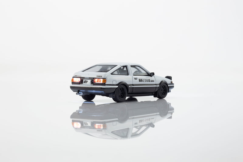 Load image into Gallery viewer, Kyosho - Initial D - Toyota Sprinter Trueno (AE86) with LED 1/64 Scale Diecast Model Cars (07133LA)
