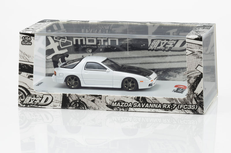 Load image into Gallery viewer, Kyosho - Initial D - Mazda Savanna RX-7 (FC3S) with LED 1/64 Scale Diecast Model Cars (07133LC)
