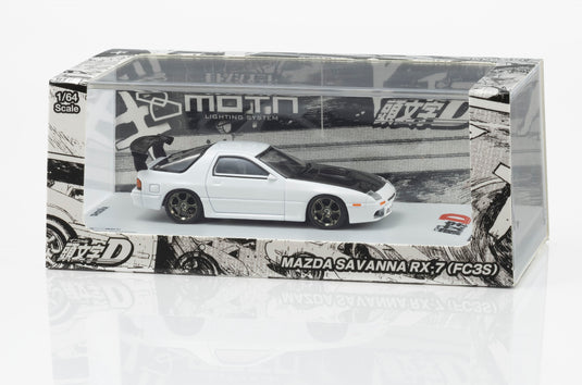 Kyosho - Initial D - Mazda Savanna RX-7 (FC3S) with LED 1/64 Scale Diecast Model Cars (07133LC)