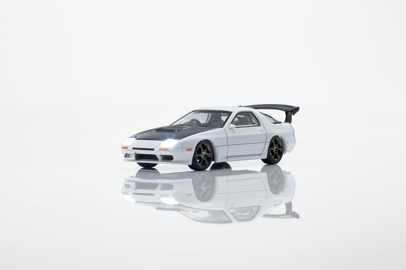 Load image into Gallery viewer, Kyosho - Initial D - Mazda Savanna RX-7 (FC3S) with LED 1/64 Scale Diecast Model Cars (07133LC)
