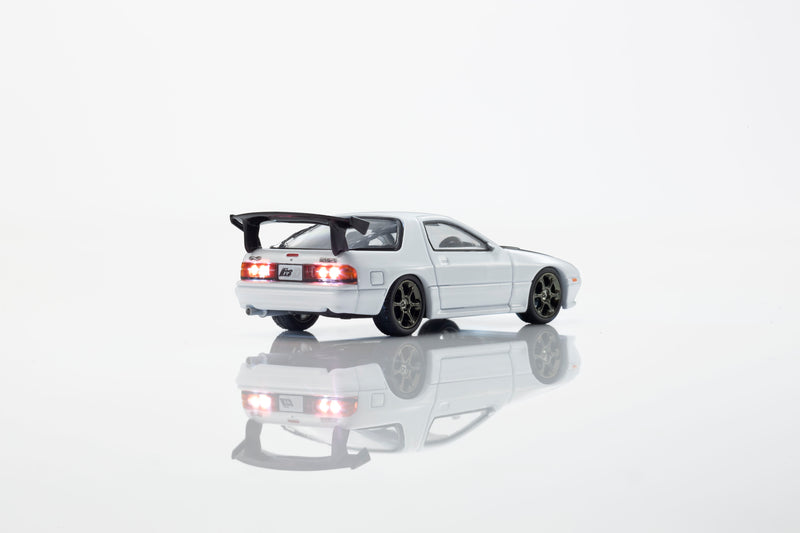 Load image into Gallery viewer, Kyosho - Initial D - Mazda Savanna RX-7 (FC3S) with LED 1/64 Scale Diecast Model Cars (07133LC)

