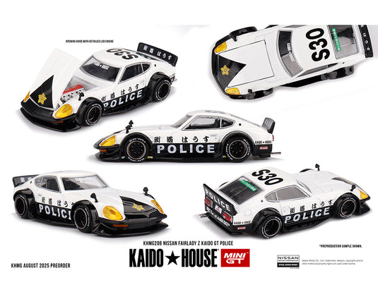 Kaido House - Kaido House x Mini GT - Nissan Fairlady Z Kaido GT (Police) 1/64 Scale Diecast Model Car