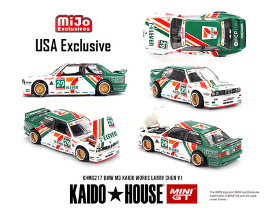 Kaido House - Kaido House x Mini GT - BMW M3 Kaido Works Larry Chen V1 USA Exclusive (MiJo Exclusives) 1/64 Scale Diecast Model Car