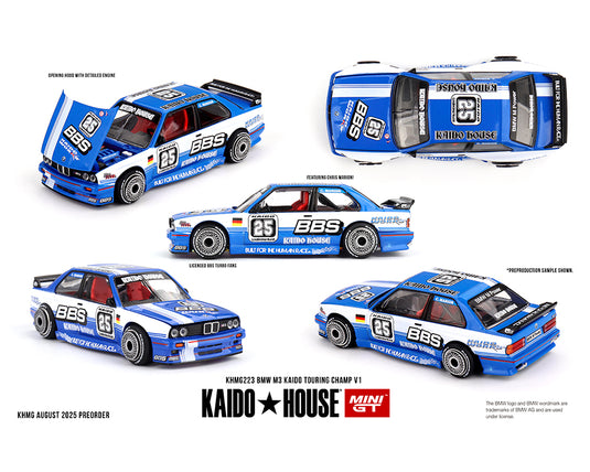 Kaido House - Kaido House x Mini GT - BMW M3 Kaido Touring Champ V1 (Blue/White) 1/64 Scale Diecast Model Car