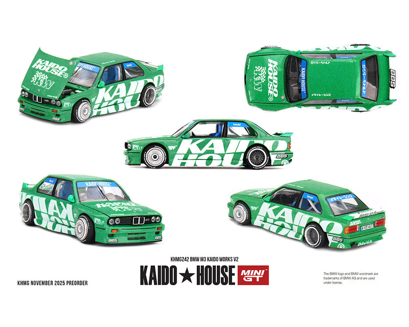 Load image into Gallery viewer, Kaido House - Kaido House x Mini GT - BMW M3 Kaido Works V2 (Green) 1/64 Scale Diecast Model Car
