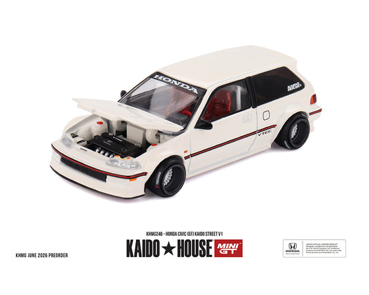 Kaido House - Kaido House x Mini GT - Honda Civic (EF) Kaido Street V1 (Limited Edition) 1/64 Scale Diecast Model Car (KHMG246)