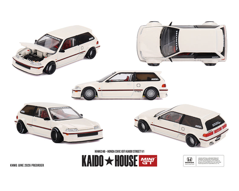 Load image into Gallery viewer, Kaido House - Kaido House x Mini GT - Honda Civic (EF) Kaido Street V1 (Limited Edition) 1/64 Scale Diecast Model Car (KHMG246)

