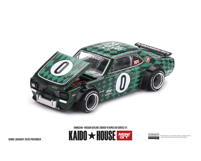 Load image into Gallery viewer, Kaido House - Kaido House x Mini GT - Nissan Skyline 2000GT-R (KPGC10) Cortez V1 1/64 Scale Diecast Model Car (KHMG249)
