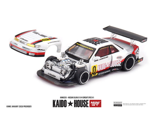 Kaido House - Kaido House x Mini GT - Nissan Silvia S130R Circuit Spec V1 1/64 Scale Diecast Model Car (KHMG251)