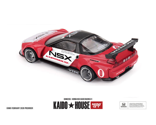 Kaido House - Kaido House x Mini GT - Honda NSX Kaido Racing V1 (Red/White) 1/64 Scale Diecast Model Car (KHMG255)