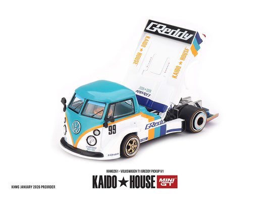 Kaido House - Kaido House x Mini GT - Volkswagen T GReddy Pickup V1 1/64 Scale Diecast Model Car (KHMG261)