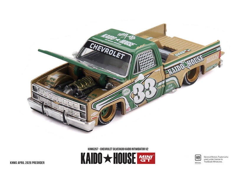 Load image into Gallery viewer, Kaido House - Kaido House x Mini GT - Chevrolet Silverado Kaido Intimidator V2 (Beige) 1/64 Scale Diecast Model Car (KHMG267)
