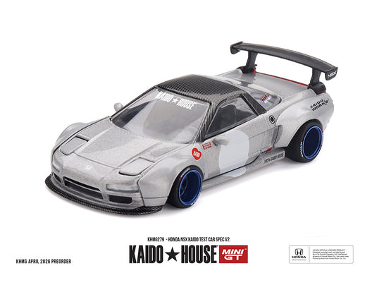 Kaido House - Kaido House x Mini GT - Honda NSX Kaido Test Car Spec V2 (Silver w/ Carbon) 1/64 Scale Diecast Model Car (KHMG279)