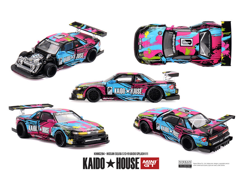 Load image into Gallery viewer, Kaido House - Kaido House x Mini GT - Nissan Silvia S13-R Kaido Splash ZV1 1/64 Scale Diecast Model Car (KHMG284)
