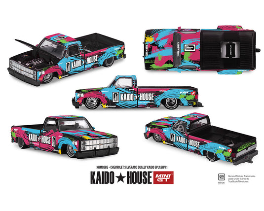 Kaido House - Kaido House x Mini GT - Chevrolet Silverado Dually Kaido Splash V1 1/64 Scale Diecast Model Car (KHMG285)