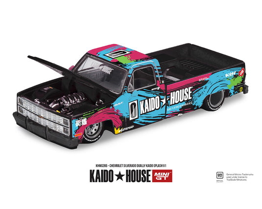 Kaido House - Kaido House x Mini GT - Chevrolet Silverado Dually Kaido Splash V1 1/64 Scale Diecast Model Car (KHMG285)