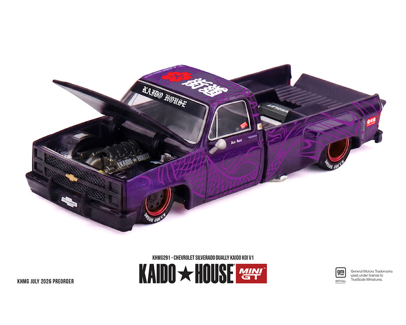 Load image into Gallery viewer, Kaido House - Kaido House x Mini GT - Chevrolet Silverado Dually KAIDO Koi V1 1/64 Scale Diecast Model Car (KHMG291)
