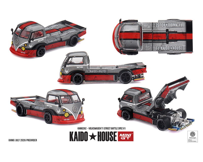 Load image into Gallery viewer, Kaido House - Kaido House x Mini GT - Vokswagen T1 Street Battle Spec V1 1/64 Scale Diecast Model Car (KHMG292)
