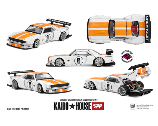 Kaido House - Kaido House x Mini GT - Chevrolet Camaro Kaido Works TA V1 (Limited Edition) 1/64 Scale Diecast Model Car (KHMG304)