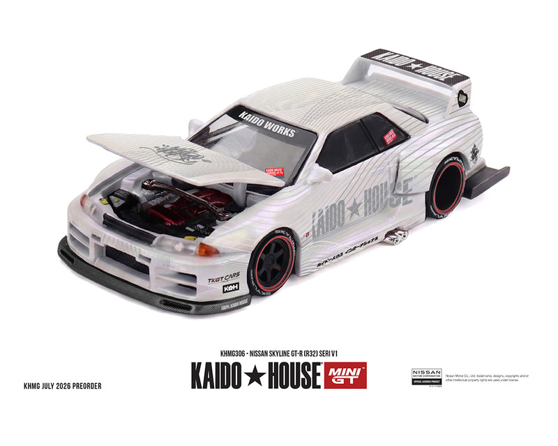 Load image into Gallery viewer, Kaido House - Kaido House x Mini GT - Nissan Skyline GT-R (R32) Seri V1 1/64 Scale Diecast Model Car (KHMG306)
