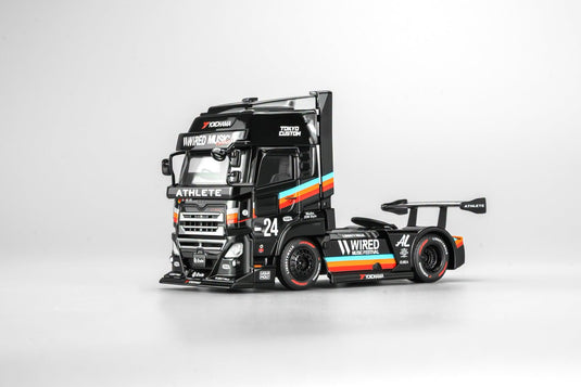 MotorHelix - LB Trucks UD Quon Head (Black Rainbow) 1/64 Scale Diecast Model Car (M61205)
