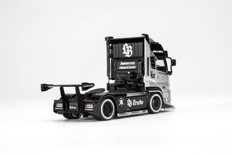 Load image into Gallery viewer, MotorHelix - LB Trucks UD Quon Head (Black &amp; Silver) 1/64 Scale Diecast Model Car (M61206)
