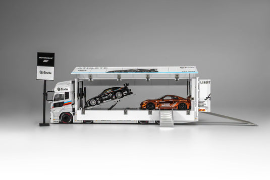 MotorHelix - LB Trucks UD Quon Cargo Truck (Athlete White) 1/64 Scale Diecast Model Car (M61252)