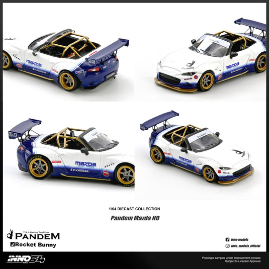 INNO64 - Pandem Mazda MX-5 ND Miata (Pandem Rocket Bunny V1.0) 1/64 Scale Diecast Model Cars (IN64-MX5P-ND-01)