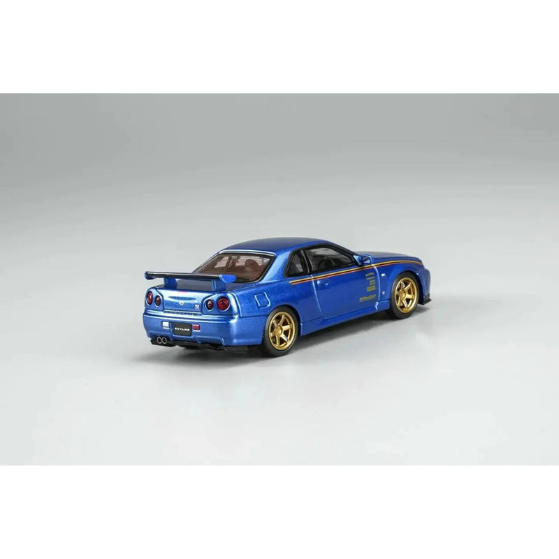 Load image into Gallery viewer, MotorHelix - Nissan Skyline GT-R (R34) (Customized Bayside Blue) (Hong Kong Toy Car Salon 2026) 1/64 Scale Diecast Model Car (M63453DZ-PT)
