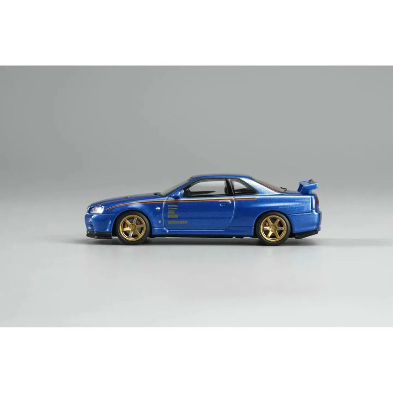 Load image into Gallery viewer, MotorHelix - Nissan Skyline GT-R (R34) (Customized Bayside Blue) (Hong Kong Toy Car Salon 2026) 1/64 Scale Diecast Model Car (M63453DZ-PT)
