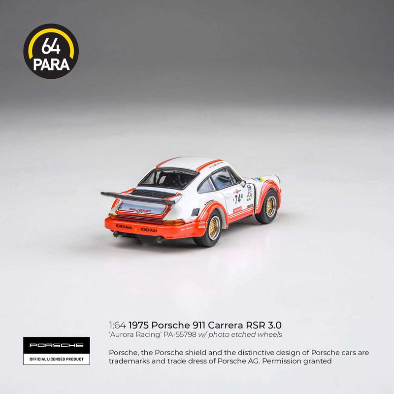 Load image into Gallery viewer, PARA64 - 1974 Porche 911 Carerra RSR 3.0 (Aurora Racing LHD) 1/64 Scale Diecast Model Car (PA-55798)
