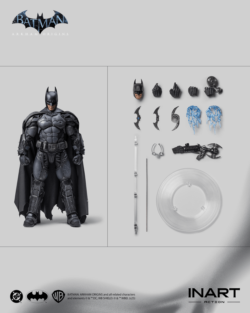 Load image into Gallery viewer, INART - Batman: Arkham Origins - Batman (Battle Damaged Version) 1/12 Scale Figure
