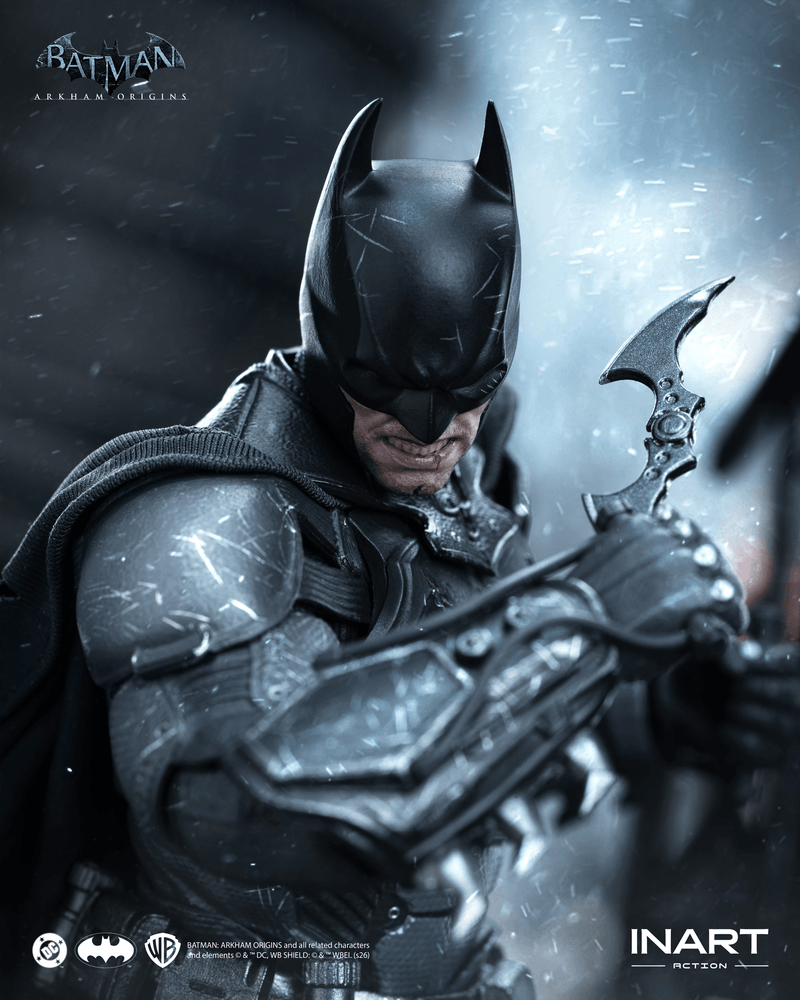 Load image into Gallery viewer, INART - Batman: Arkham Origins - Batman (Battle Damaged Version) 1/12 Scale Figure
