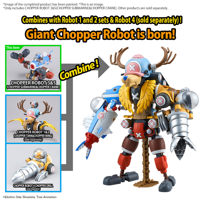 Load image into Gallery viewer, Bandai - One Piece - Chopper Robot - 3&amp;5 Chopper Submarine and Chopper Crane
