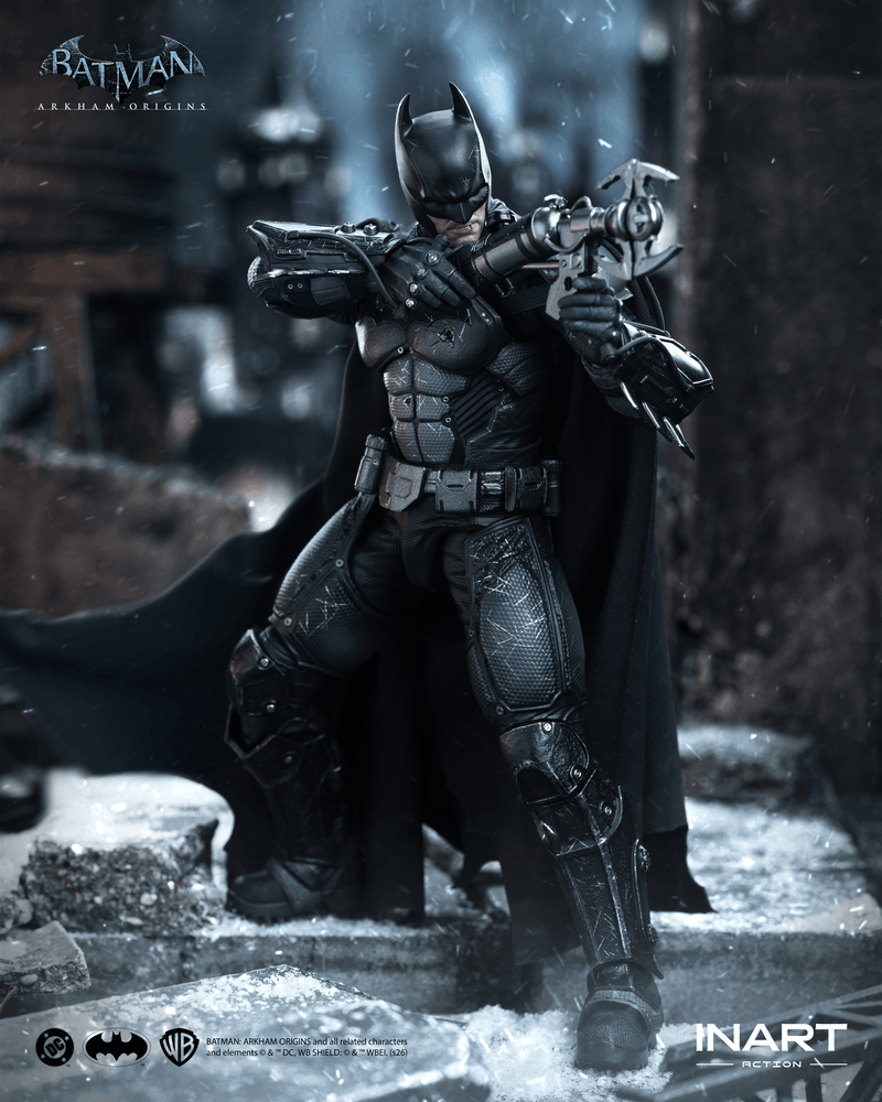 Load image into Gallery viewer, INART - Batman: Arkham Origins - Batman (Battle Damaged Version) 1/12 Scale Figure
