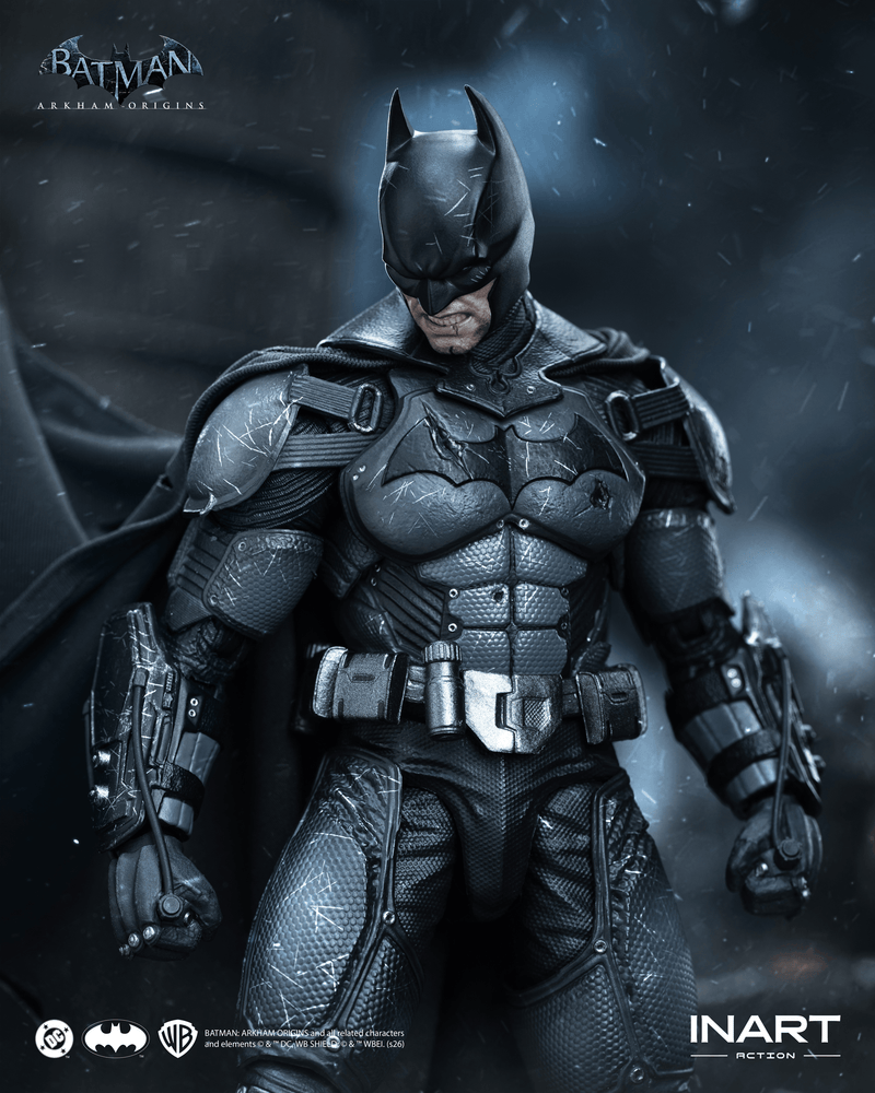 Load image into Gallery viewer, INART - Batman: Arkham Origins - Batman (Battle Damaged Version) 1/12 Scale Figure
