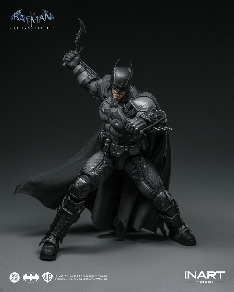 Load image into Gallery viewer, INART - Batman: Arkham Origins - Batman (Battle Damaged Version) 1/12 Scale Figure
