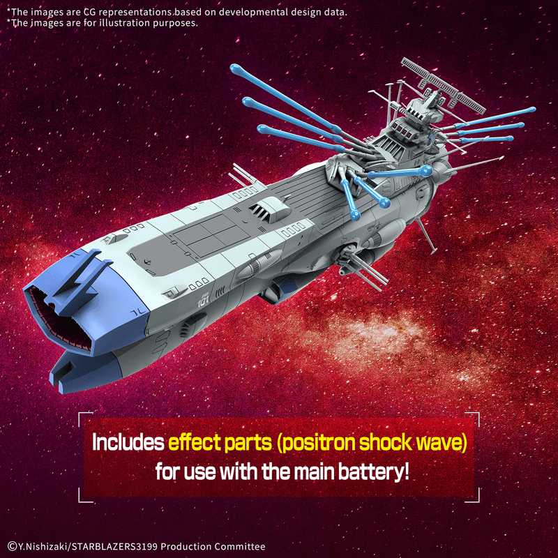 Load image into Gallery viewer, Bandai - Be Forever Yamato Rebel 3199 - BB-101 Arizona Class Space Battleship Arizona 1/1000 Scale Model Kit
