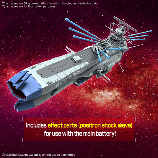 Bandai - Be Forever Yamato Rebel 3199 - BB-101 Arizona Class Space Battleship Arizona 1/1000 Scale Model Kit