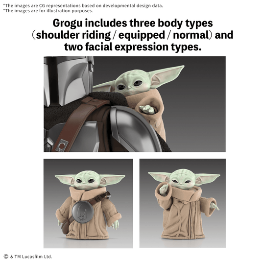 Bandai - Star Wars Model - The Mandalorian and Grogu 1/12 Scale